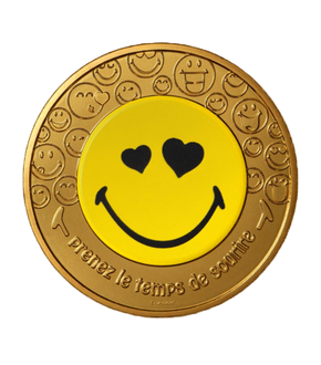 Mini médaille  Smiley Amour